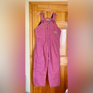 Womens Schmidt Pink Insulated Bib Overalls XL Short workwear adjustable straps